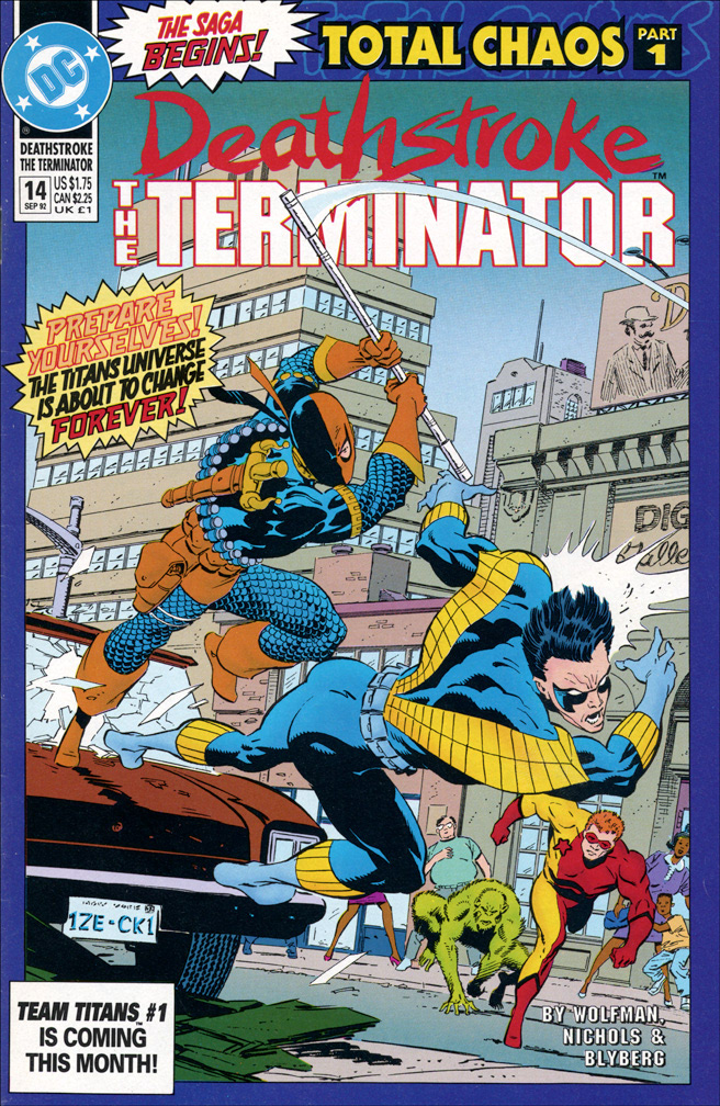 DEATHSTROKE THE TERMINATOR 14, September, 1992. COVER: Mike Zeck (pencils / inks)