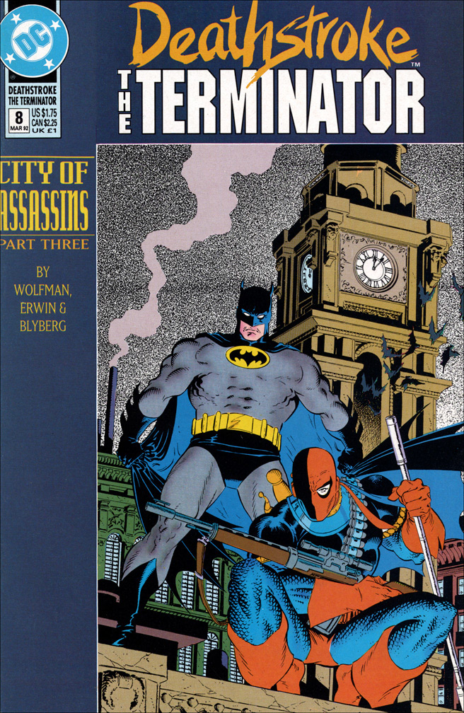 DEATHSTROKE THE TERMINATOR 8, March, 1992. COVER: Mike Zeck (pencils / inks)