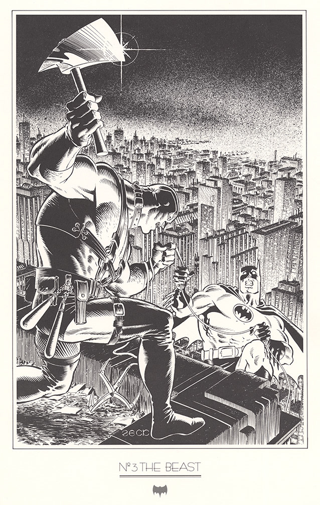 DC Comics/1988 - BATMAN: TEN NIGHTS OF THE BEAST, Portfolio Plate Three scan.