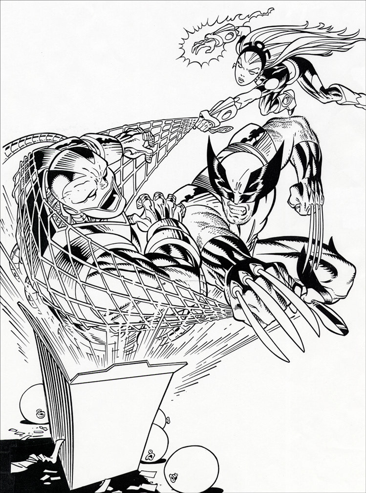 TOASTETTES AD (1999) Art created for Marvel promotion with Toastettes breakfast pastries. Mike Zeck (pencils / inks)