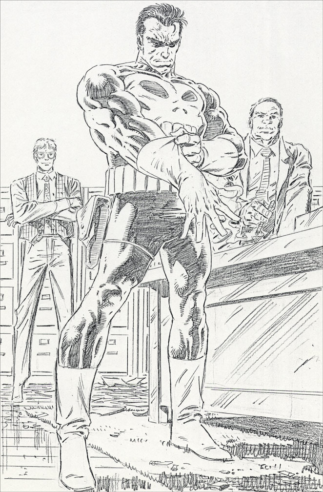 PUNISHER 1 interior sample. Mike Zeck pencils.