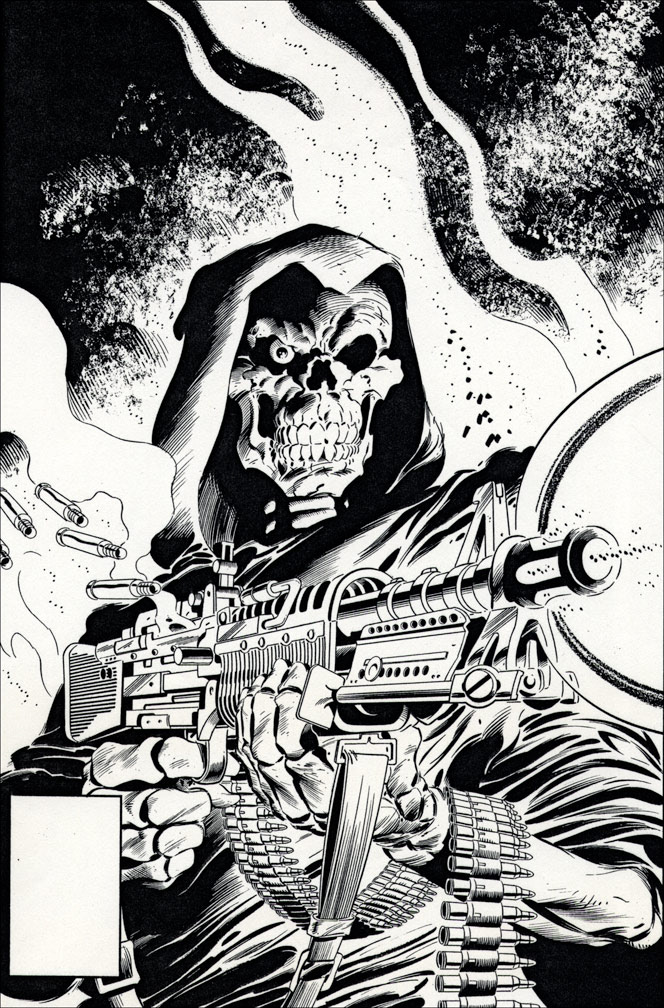 G. I. JOE: issue 43 - Black and white cover art by Zeck (p) Beatty (i)