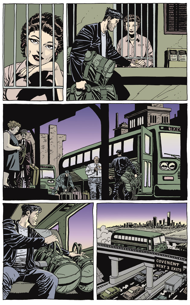 DAMNED TRADE PAPERBACK, August, 2003. Sample epilogue page art. Mike Zeck (pencils, inks, color)