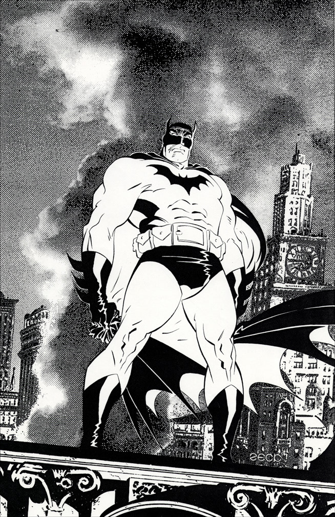 BATMAN: LEGENDS OF THE DARK KNIGHT 50, interior pinup art by Mike Zeck (pencils / inks)