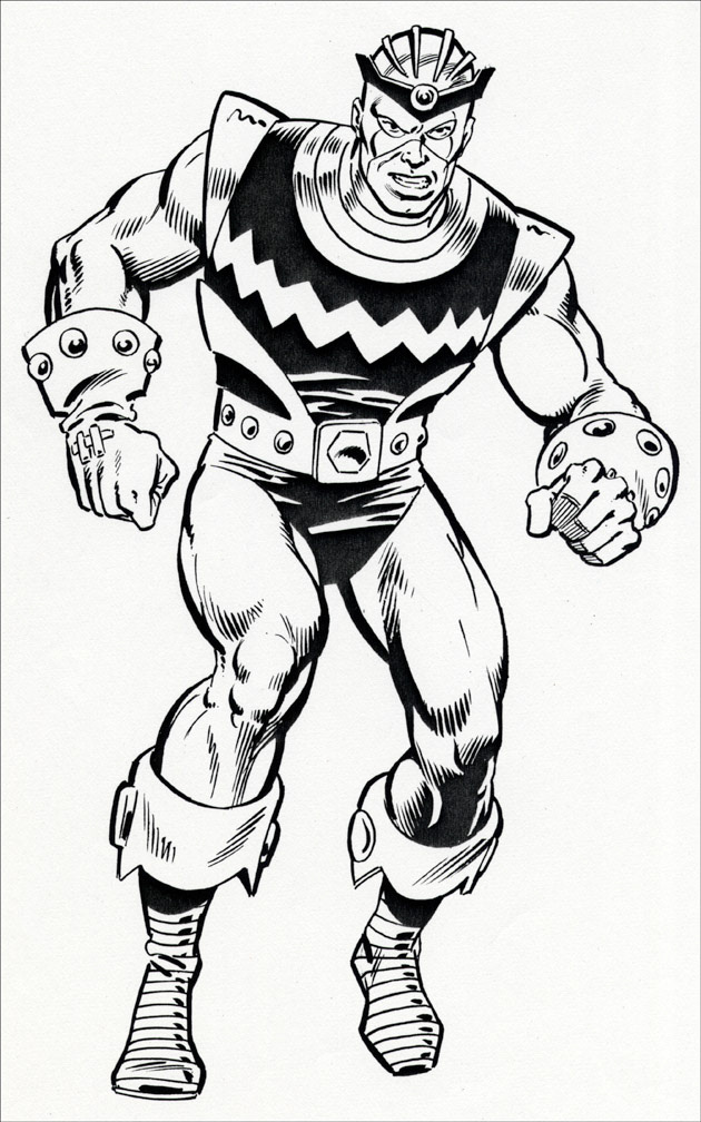 MARVEL UNIVERSE Vol. 1 No. 6, June, 1983, LIVING LASER b&w art, Mike Zeck (pencils), Joe Rubinstein (inks)