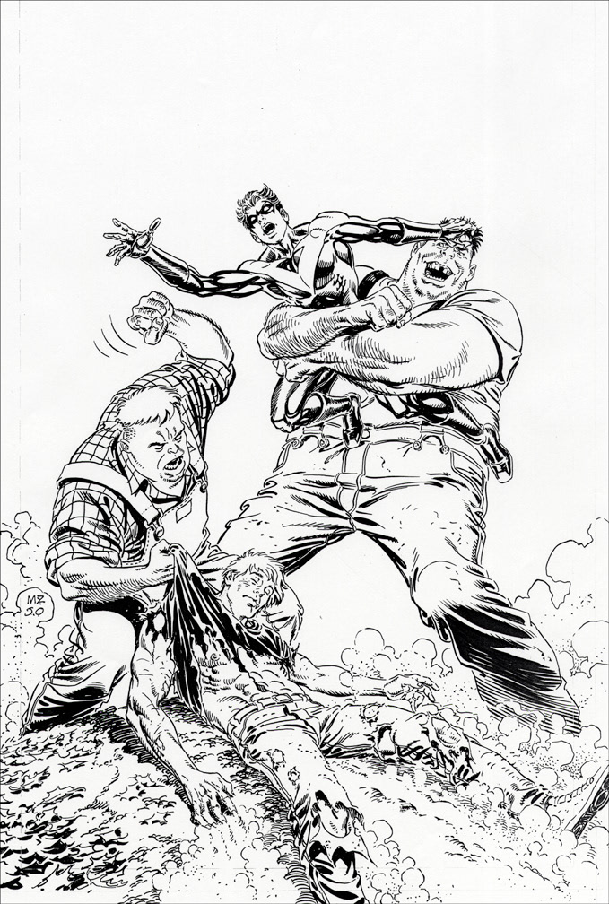 AZRAEL: AGENT OF THE BAT 89, cover art by Mike Zeck (pencils) and Jerry Ordway (inks)