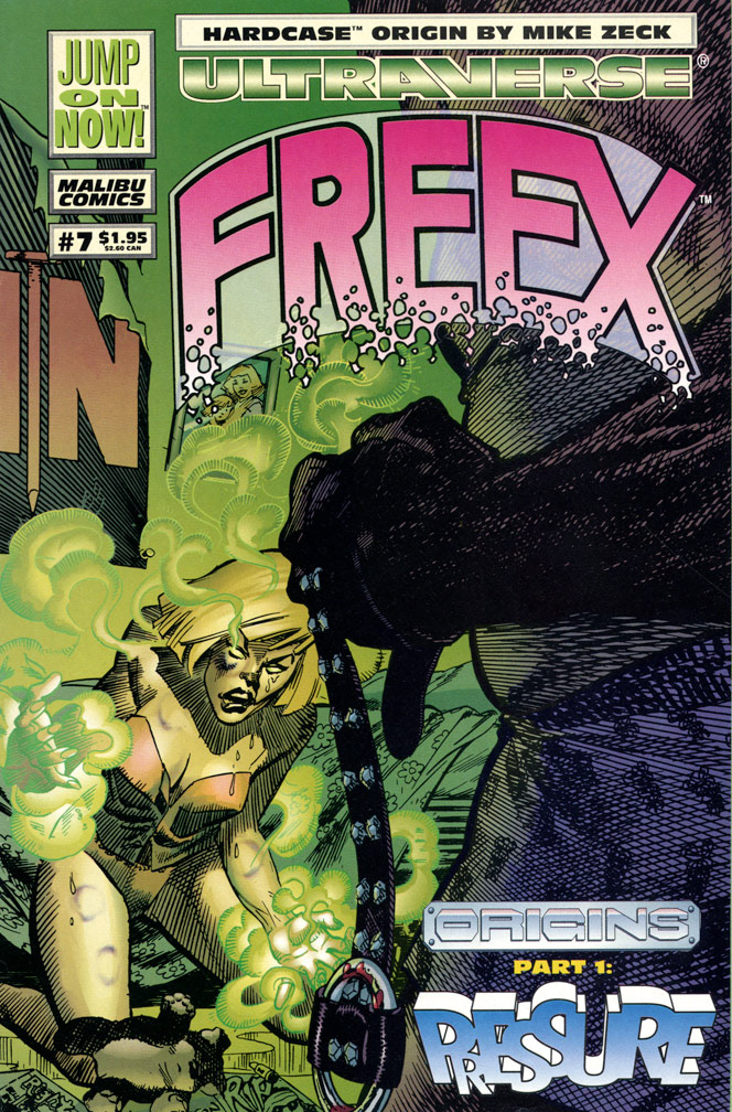 FREEX 7, January, 1994. INTERIOR: Reprints the 2-page Hardcase origin as a backup segment. Mike Zeck (pencils / inks)