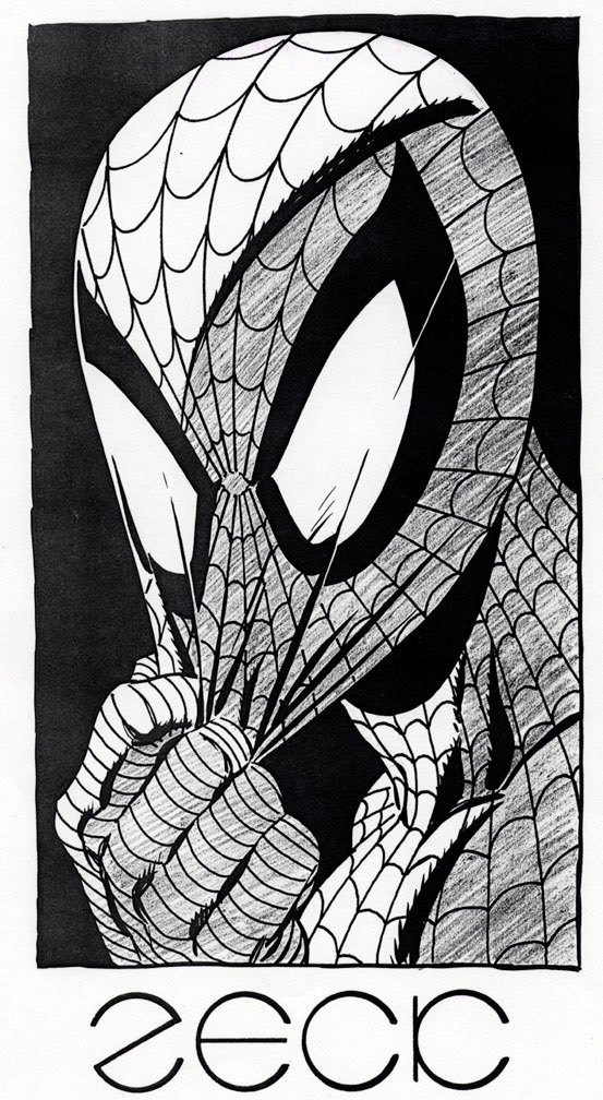 Spider-Man portrait done for an artist signature series.