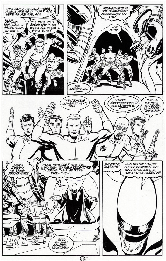 CHALLENGERS OF THE UNKNOWN 16, interior page by Mike Zeck (pencils) Denis Rodier (inks)