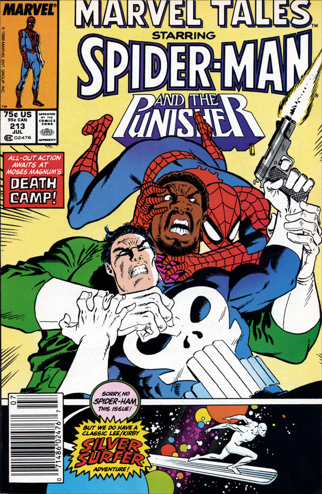 MARVEL TALES, Vol 1 Number 213, July, 1988 issue. COVER by Mike Zeck (pencils / inks)