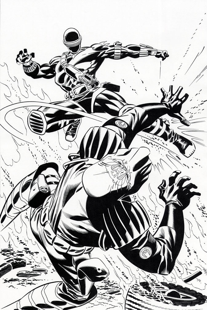 G.I.JOE 21, August, 2003 issue. Interior art sample, Mike Zeck (pencils) / John Beatty (inks)