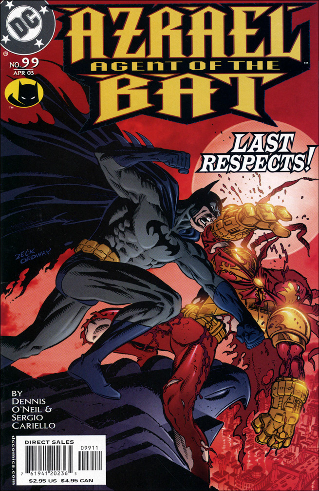AZRAEL: AGENT OF THE BAT 99, April 2003. COVER: Mike Zeck (pencils) Jerry Ordway (inks)
