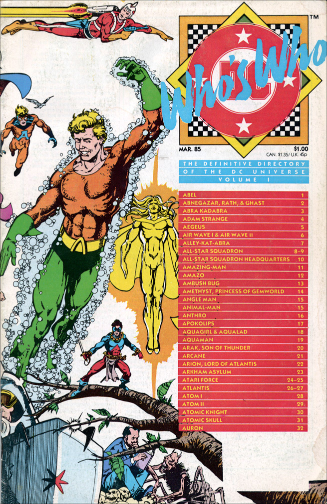 WHO'S WHO: THE DEFINITIVE DIRECTORY OF THE DC UNIVERSE, Number 1, March, 1985. INTERIOR: 'Amazo' art by Mike Zeck (pencils) John Beatty (inks)