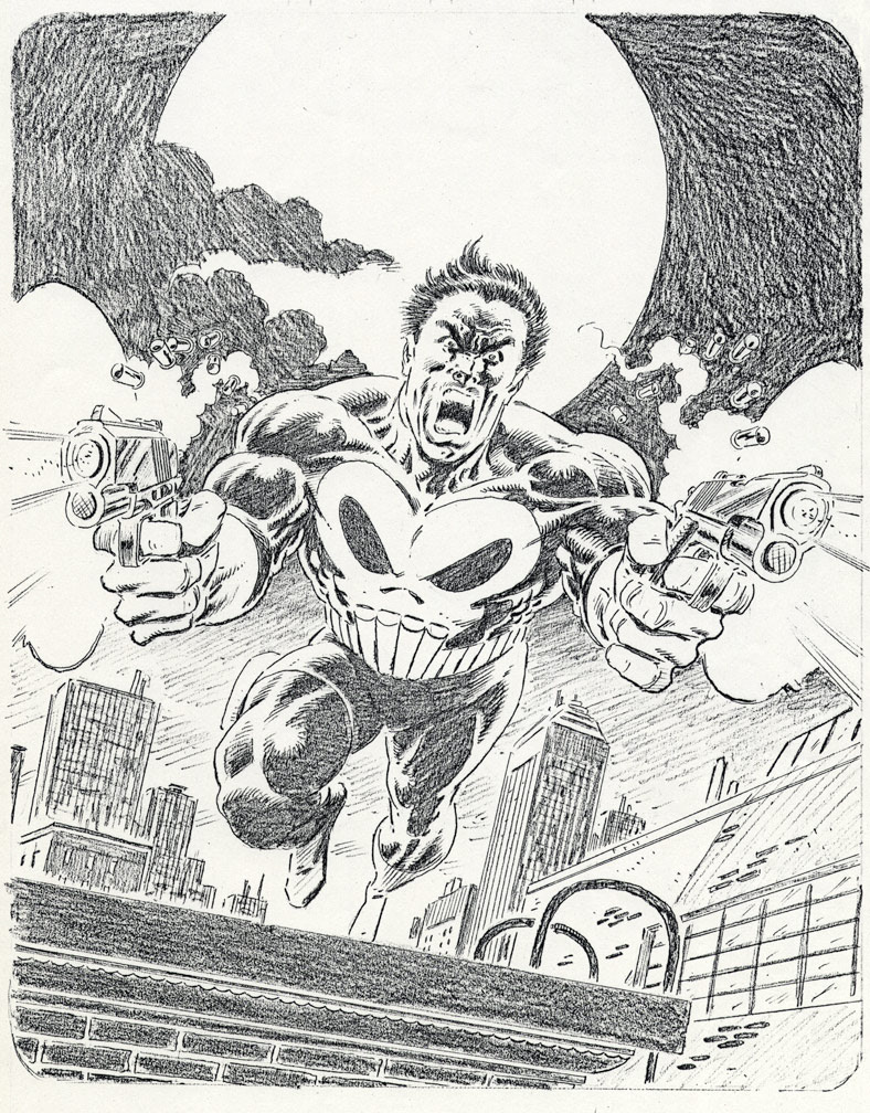 PUNISHER 1 interior sample. Mike Zeck pencils.