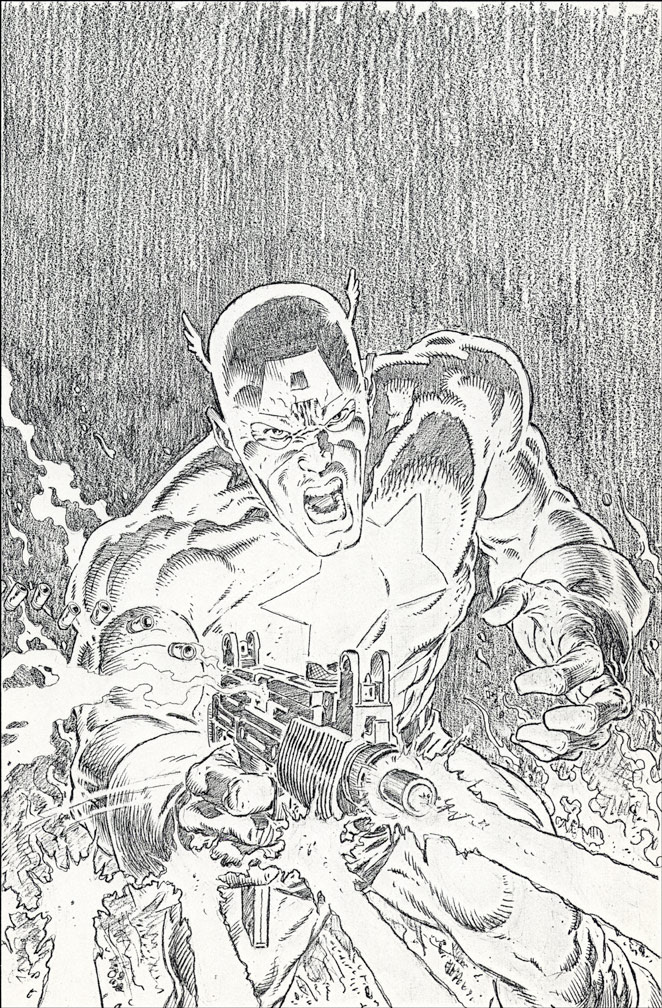 CAPTAIN AMERICA: Issue 321 - Cover Pencils by Zeck