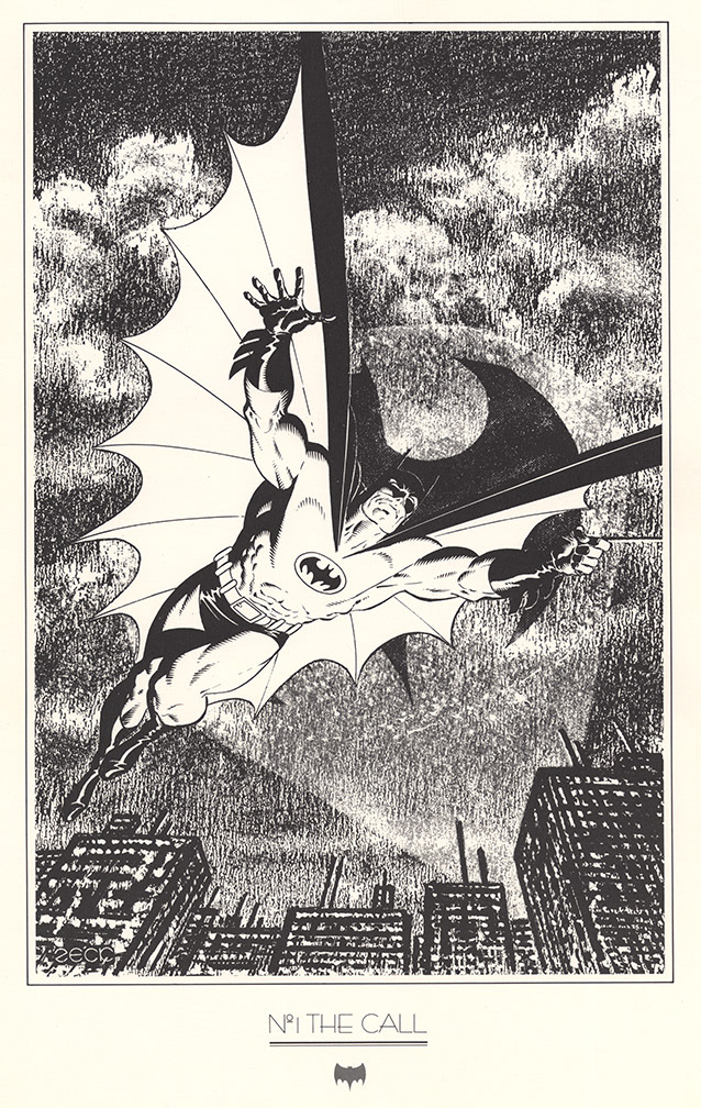 DC Comics/1988 - BATMAN: TEN NIGHTS OF THE BEAST, Portfolio Plate One scan.