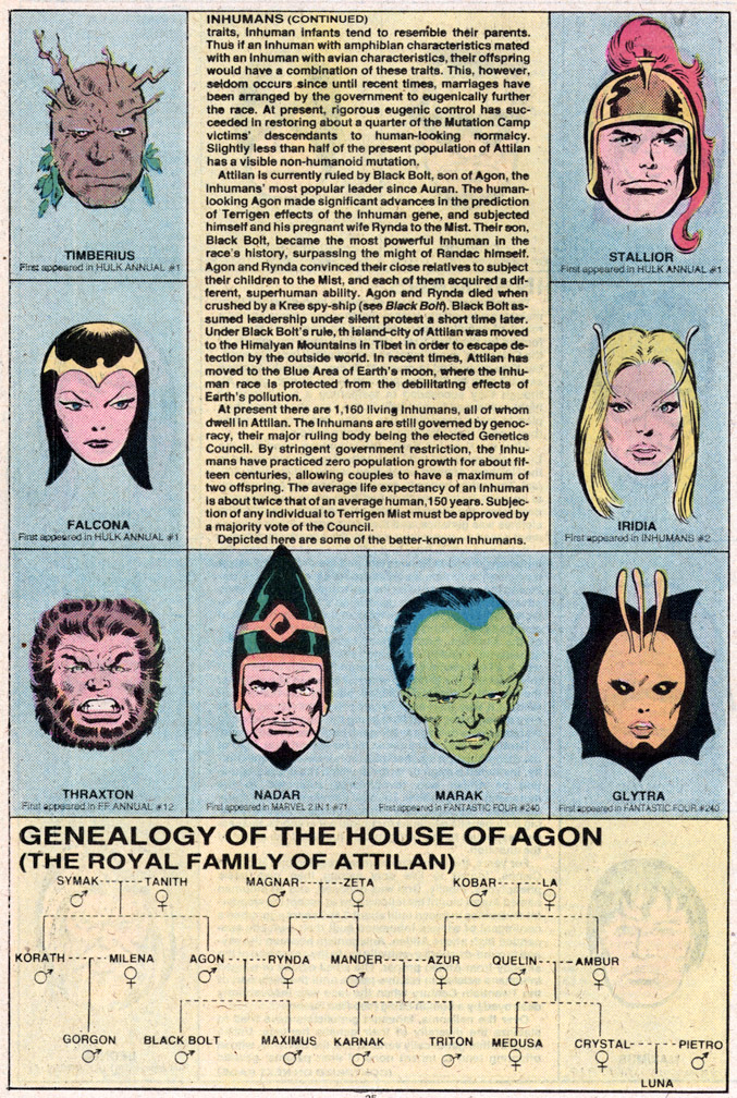 MARVEL UNIVERSE Vol. 1 No. 5, May, 1983, INHUMANS 2 of 2, Mike Zeck (pencils), Joe Rubinstein (inks)