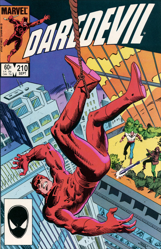 DAREDEVIL: Issue 210 September 1984 - COVER: Mike Zeck (pencils) Bob Wiacek (inks)