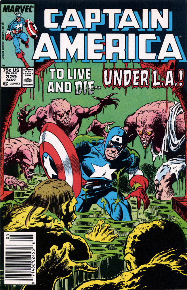 CAPTAIN AMERICA: Issue 329 May 1987 - COVER: Mike Zeck (pencils) John Beatty (inks)