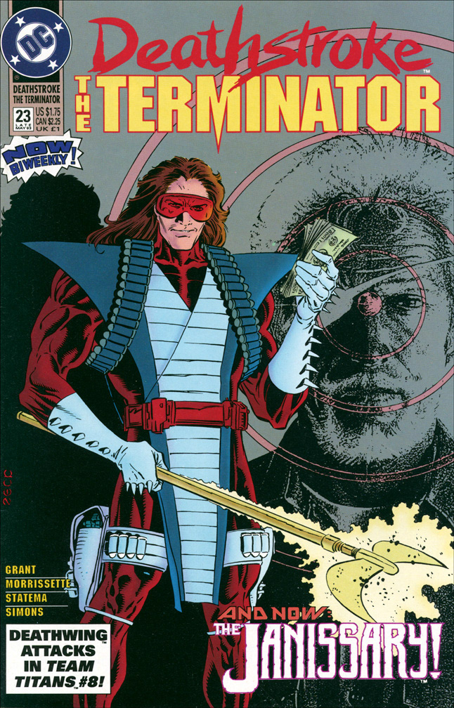 DEATHSTROKE THE TERMINATOR 23, Late May, 1993. COVER: Mike Zeck (pencils / inks)
