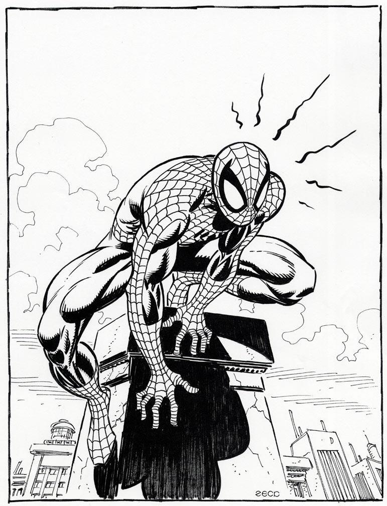 Spider-Man commission sketch.