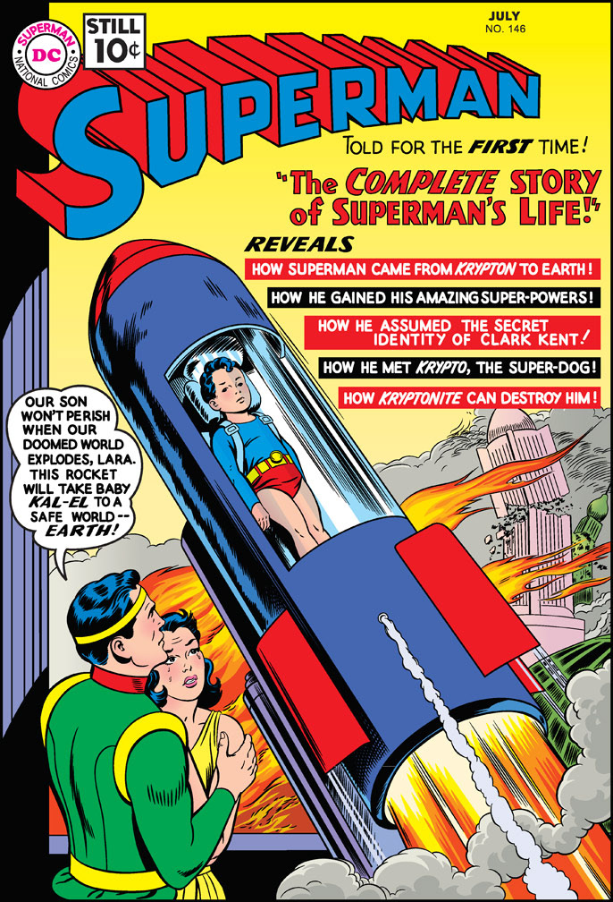 DC75 vector cover recreation: SUPERMAN 146, July, 1961 issue.