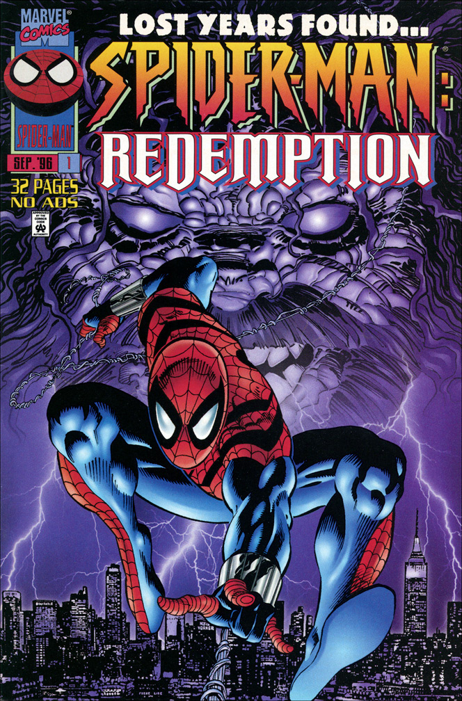 SPIDER-MAN: REDEMPTION, Vol 1 Number 1, September, 1996 issue.  COVER: Mike Zeck (pencils) Bob McLeod (inks) INTERIOR: Mike Zeck (pencils) Bob McLeod (inks)