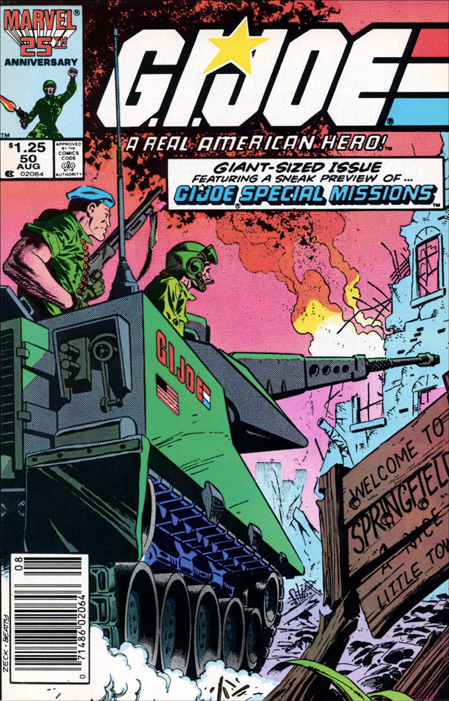 G. I. JOE: issue 50 August 1986 - COVER: Mike Zeck (pencils), John Beatty (inks)