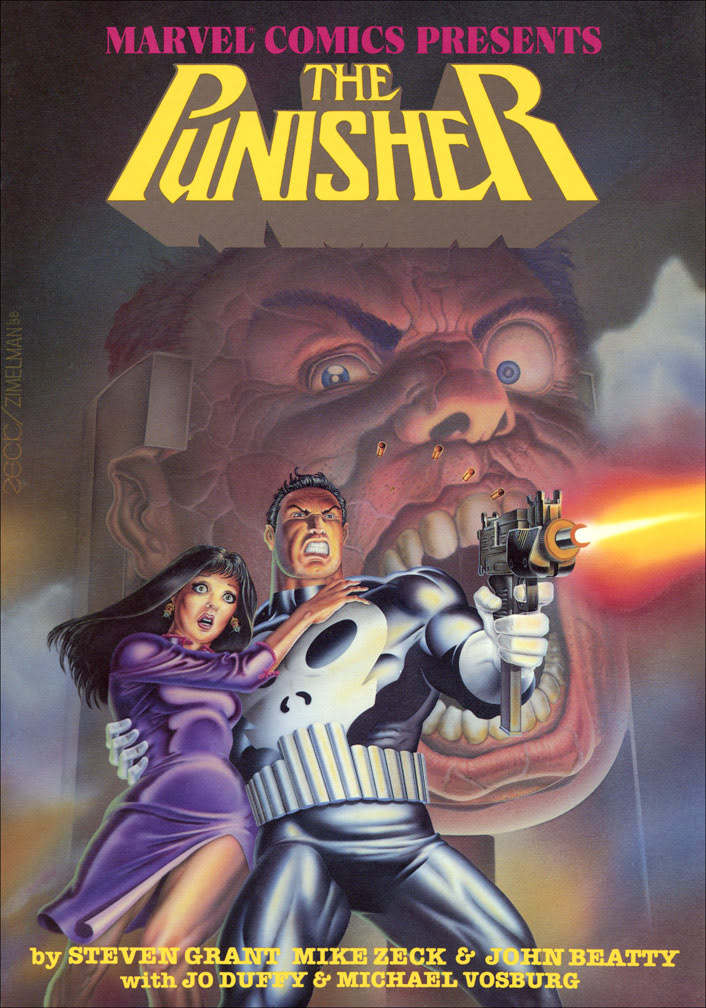 THE PUNISHER Trade Paperback Edition, 1988. Collects and reprints the 5-issue Punisher Limited Series. COVER by Mike Zeck and Phil Zimelman
