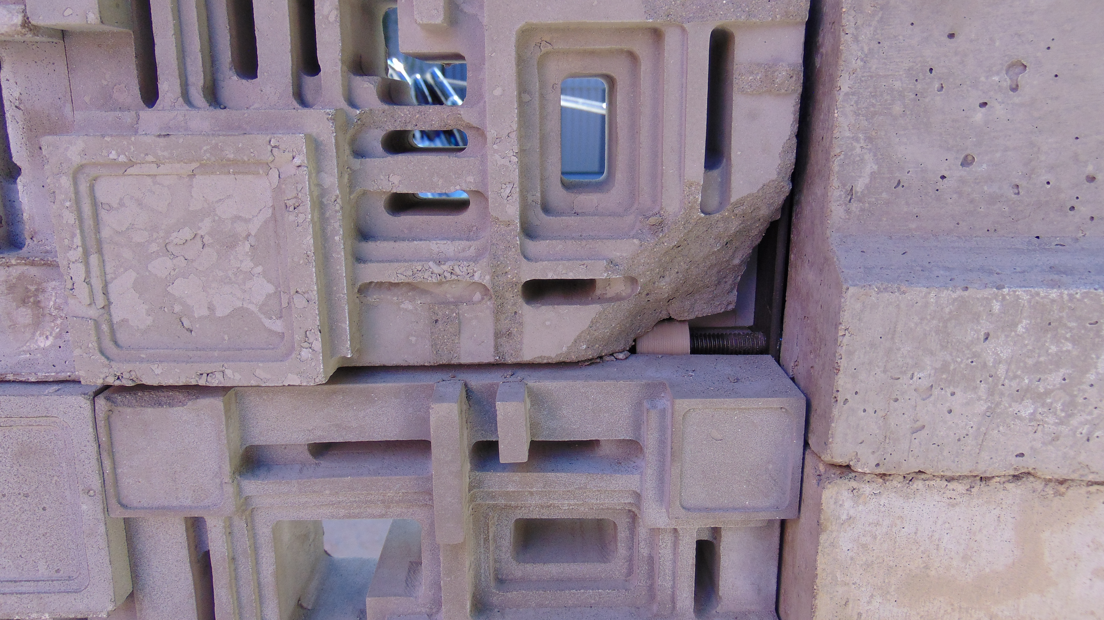 3d printed spacer visible in beige