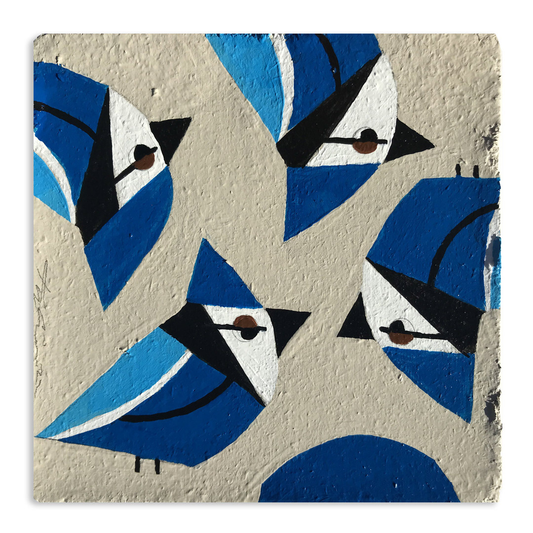 Blue Jay Blue Jay | 5.25x5.25" acrylic on recycled block
