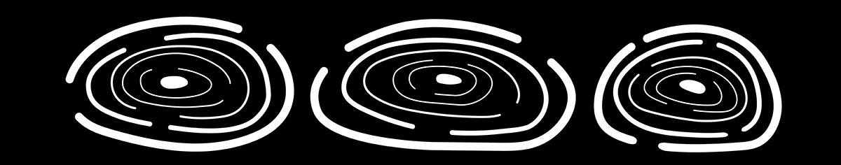 Illustration of tree rings for laser cutting