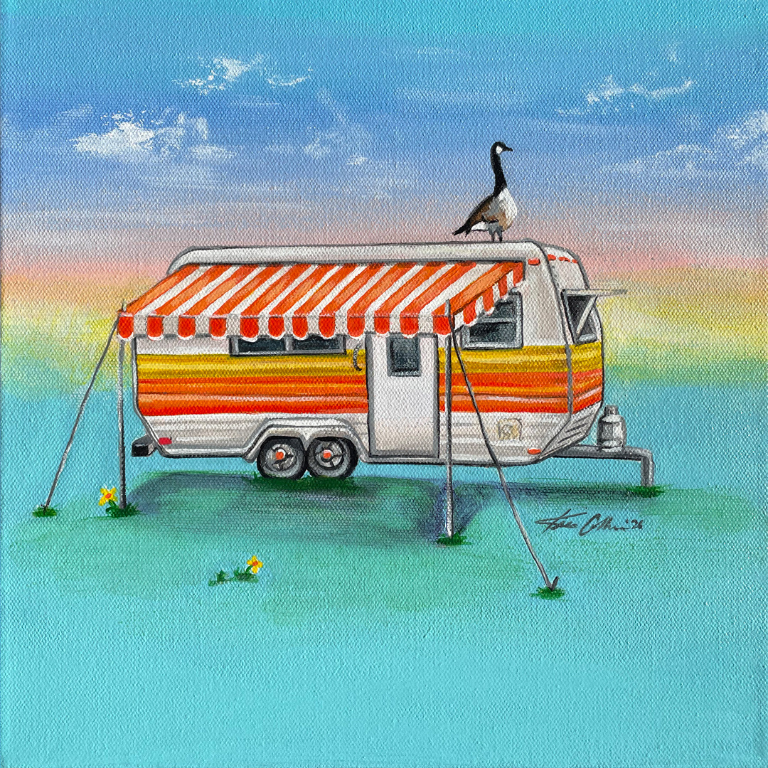 Sunset Parked 12x12"