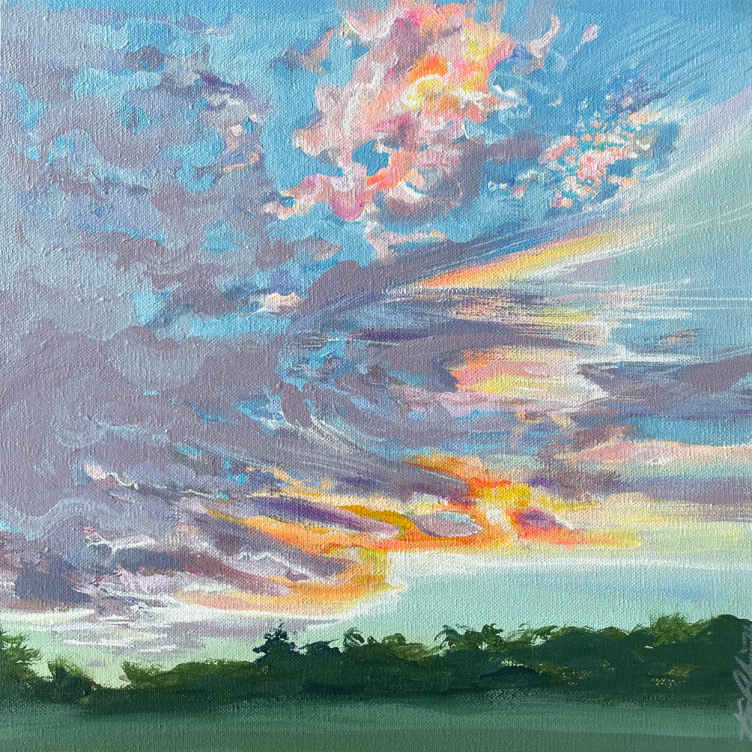 Neon Nights no.3 12x12" acrylic