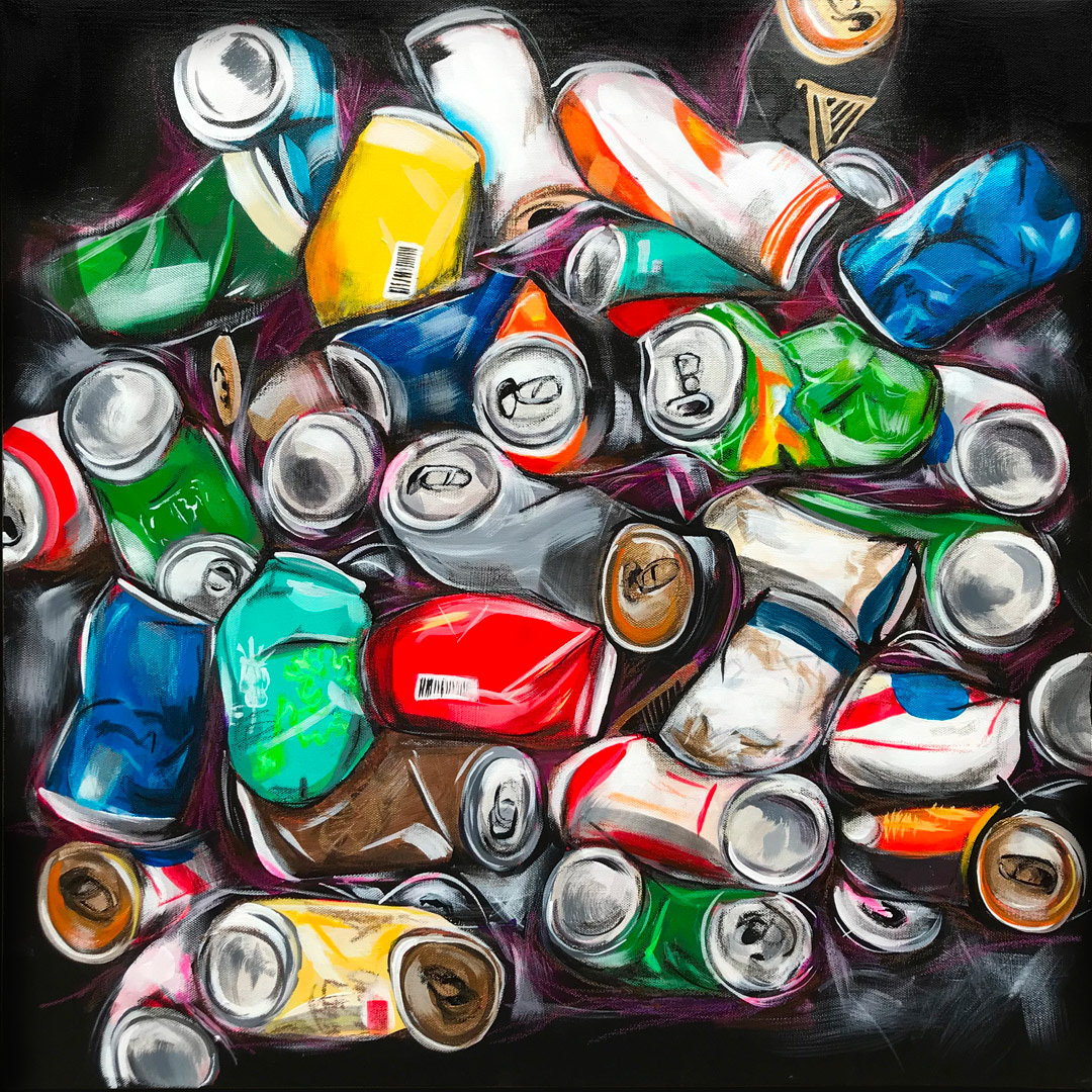 Wobbly Pops No.2 | 22x22" mixed media/acrylic on canvas
