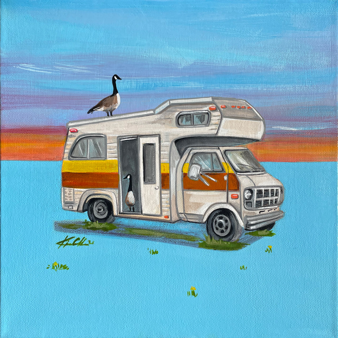 Sunset Parked No.2 12x12" [SOLD]