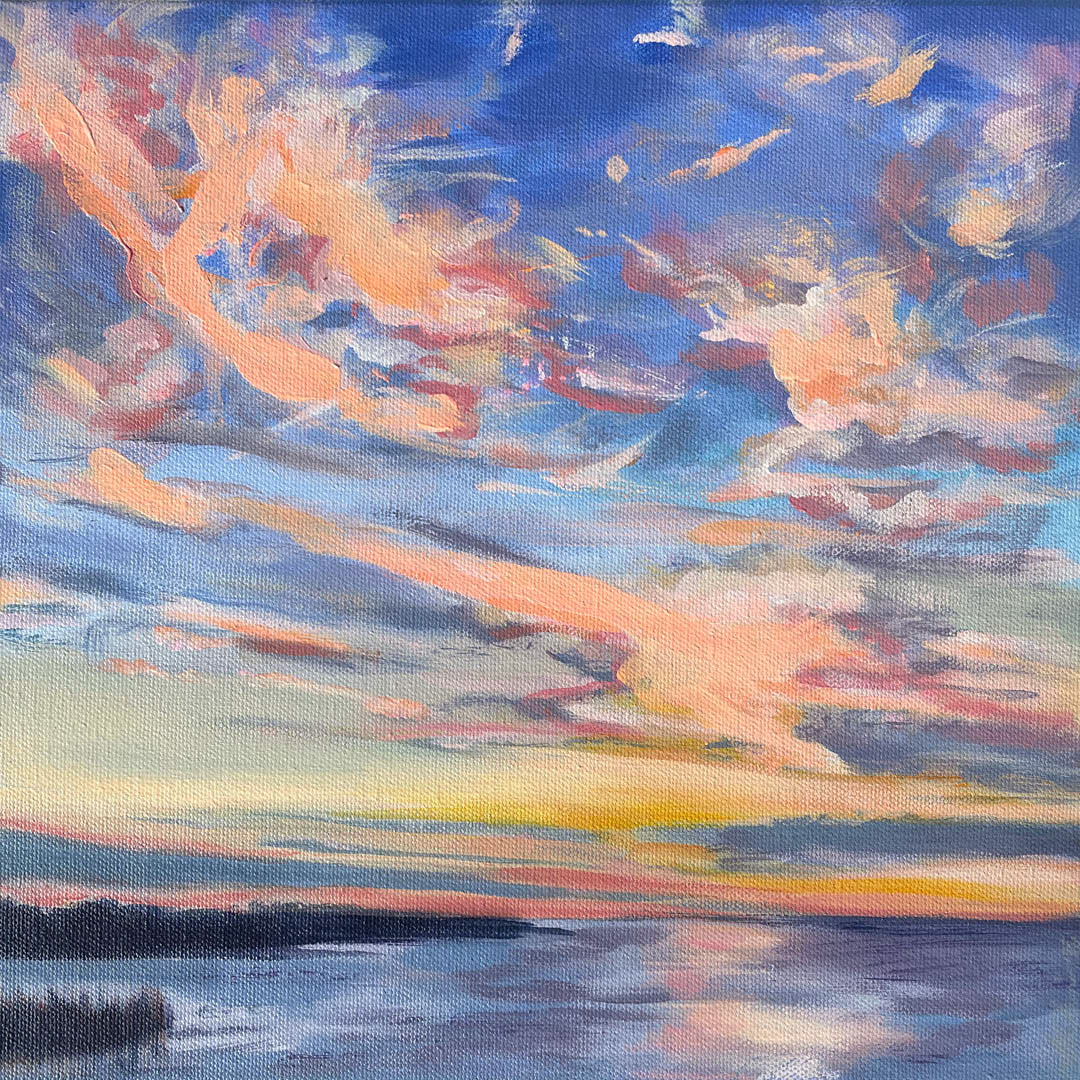 Neon Nights no.2 12x12" acrylic
