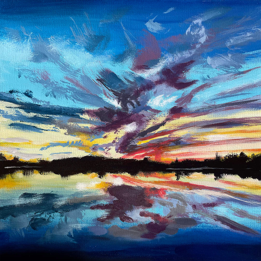 Lakescape 12x12" acrylic
