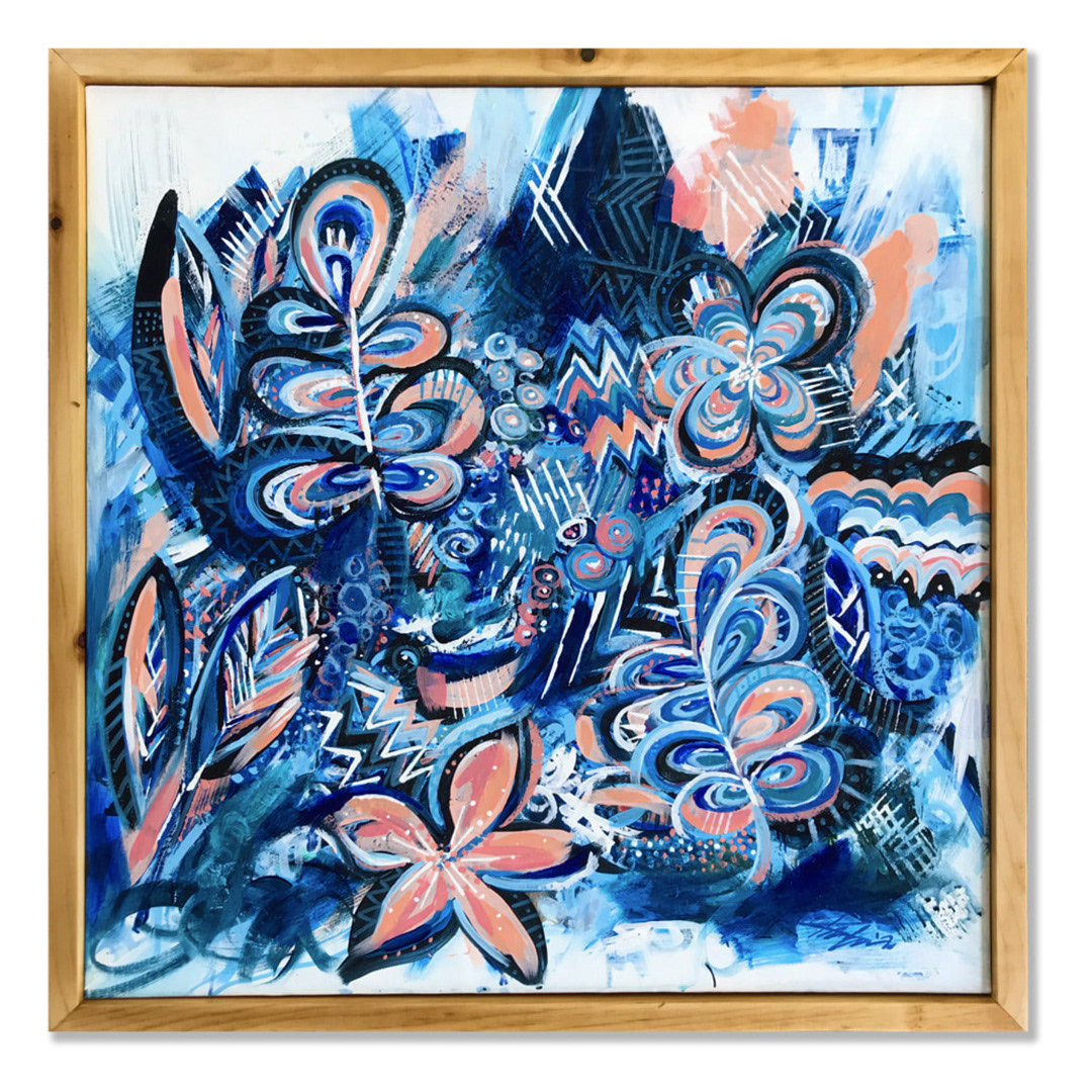 Tropical Airs | 24x24" bespoke frame