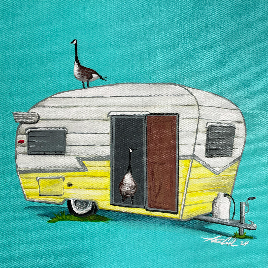 Goose Shasta 12x12" [SOLD]