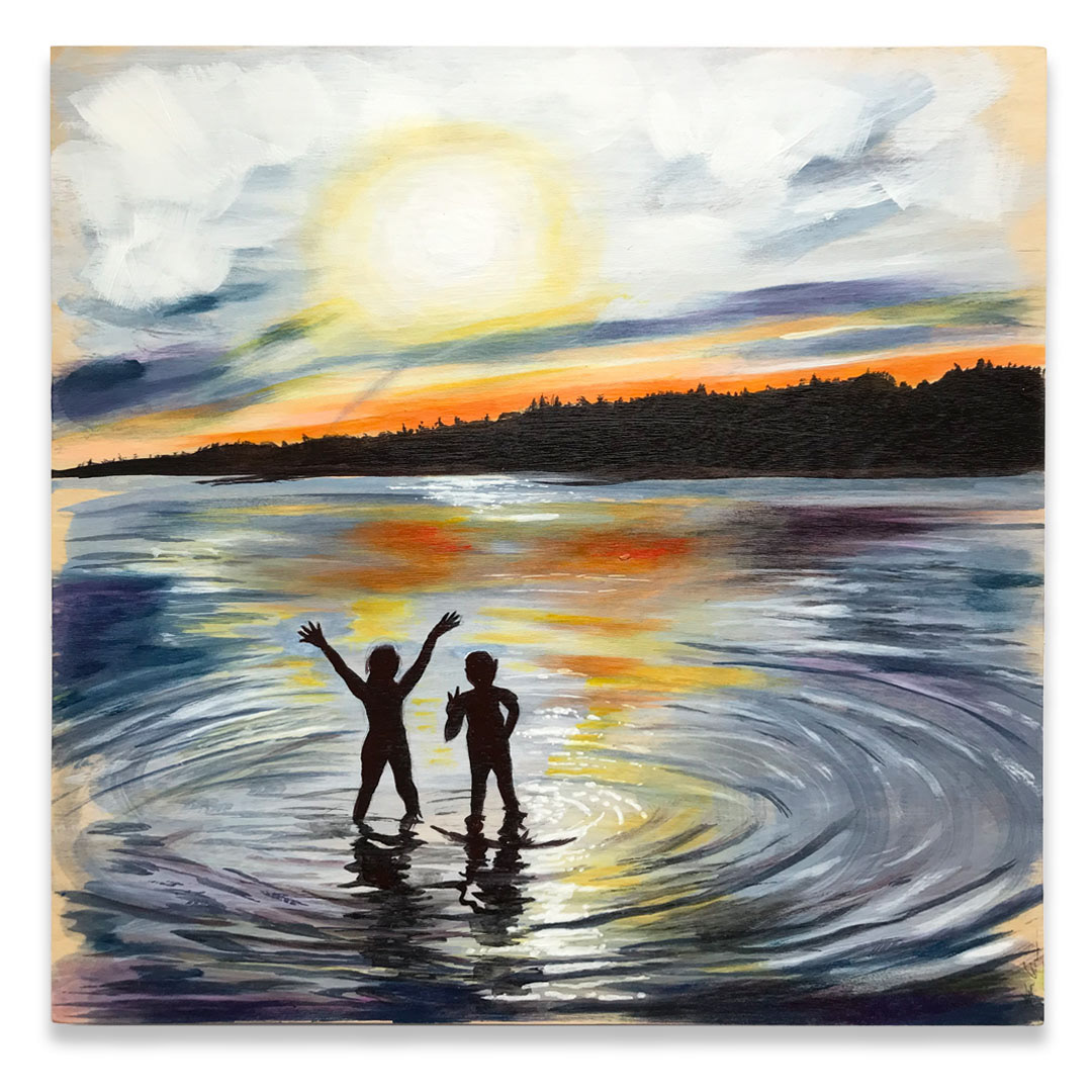 Sarah's Girls-Commission 12x12"