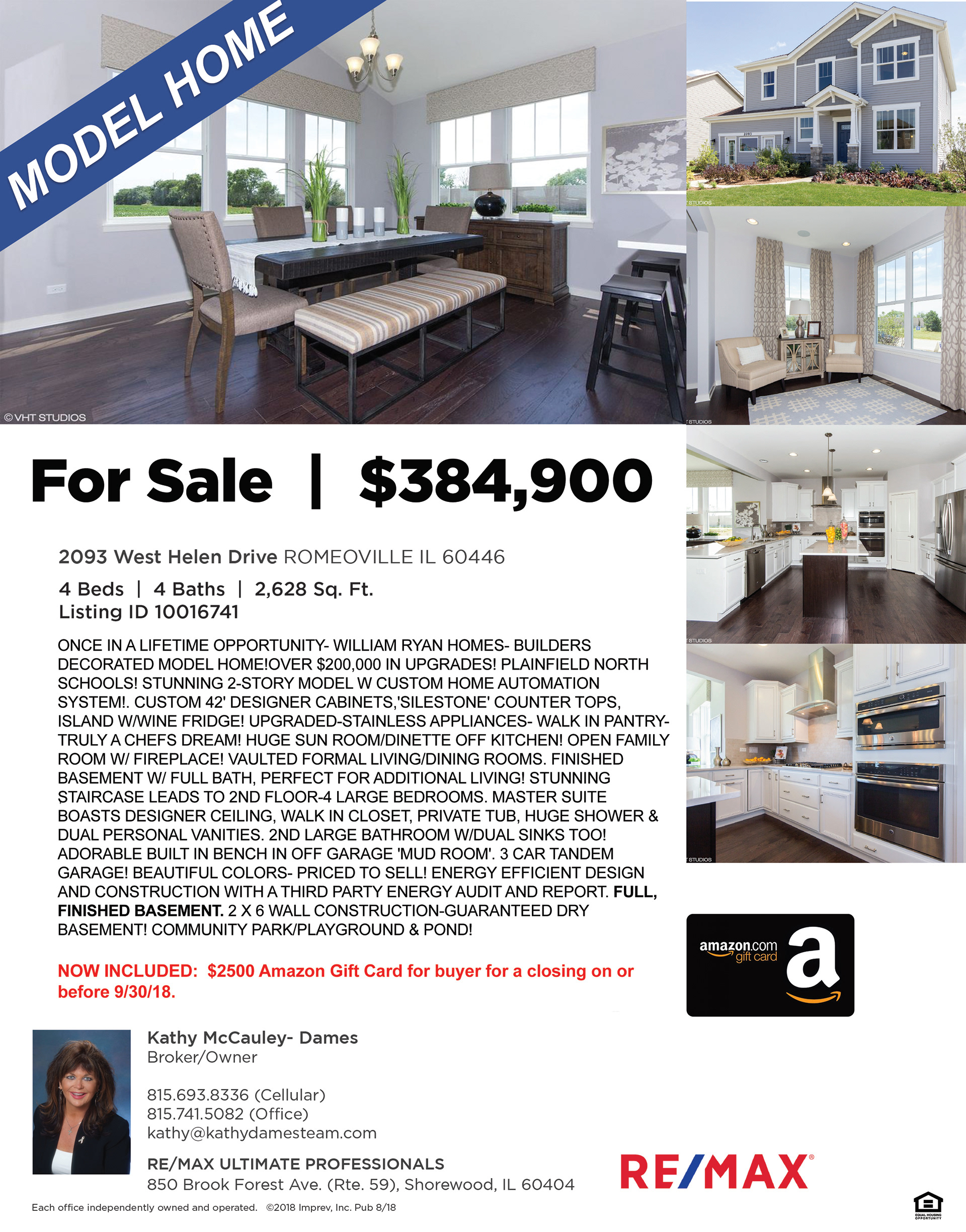 A listing ad created in InDesign