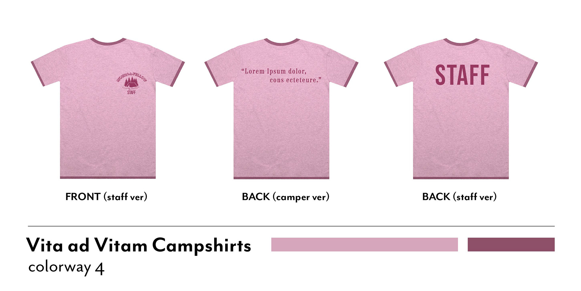 Camp shirt designs. Final made by linoprinting