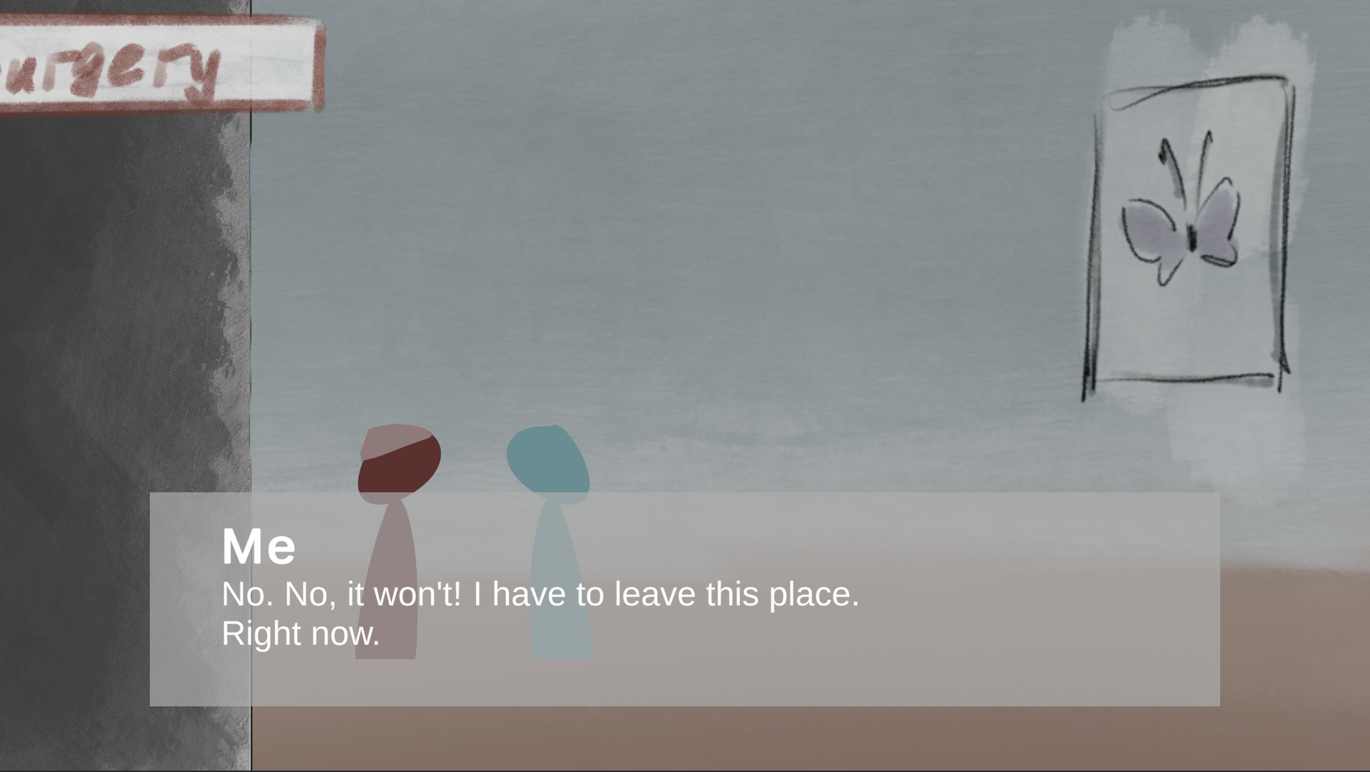 The screenshot of the prototype Leaving the Surgery Behind