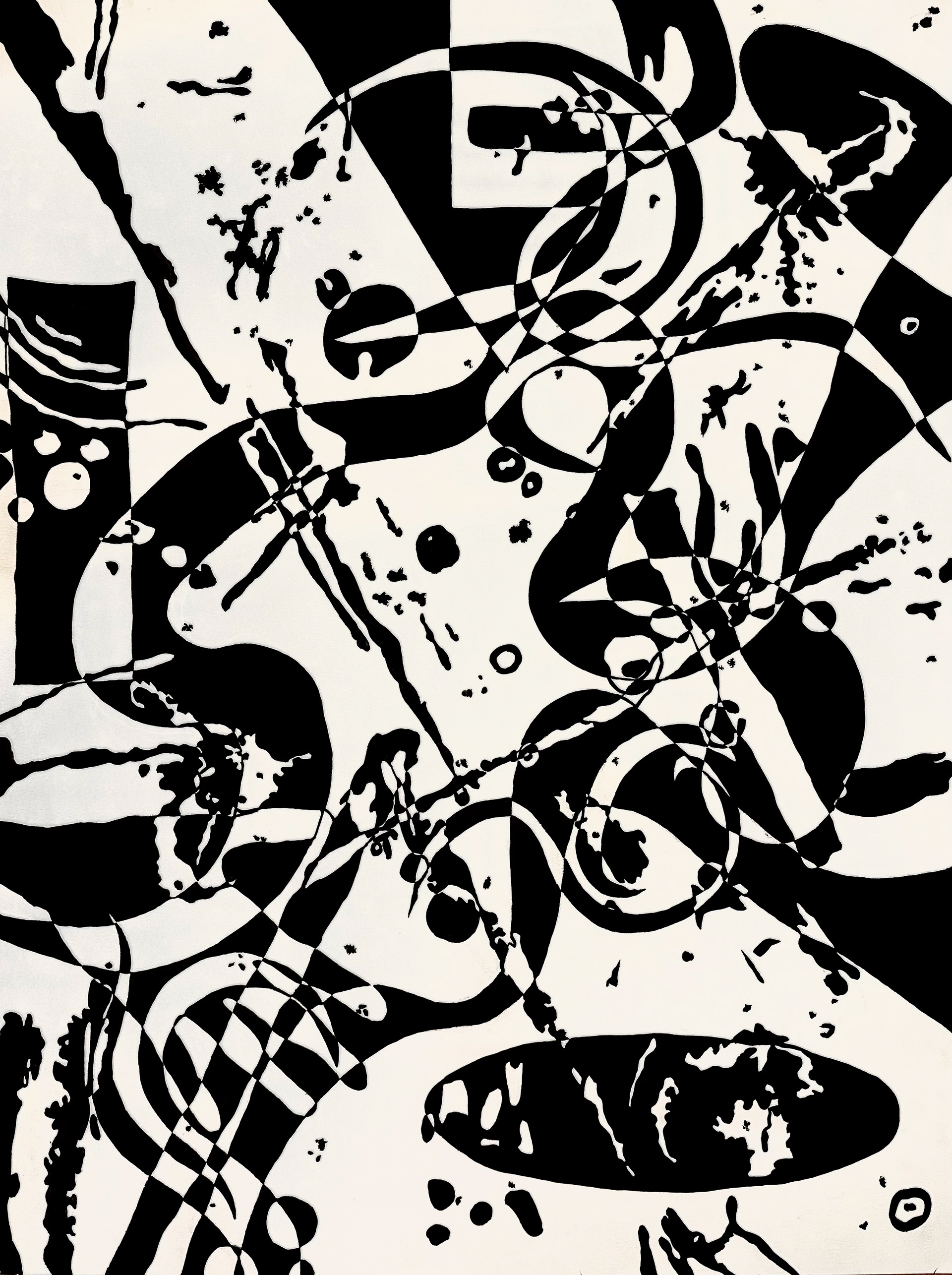 Shape Project, gouache on watercolor paper, Perceptual Studio - ART 2852C - Fall 23 