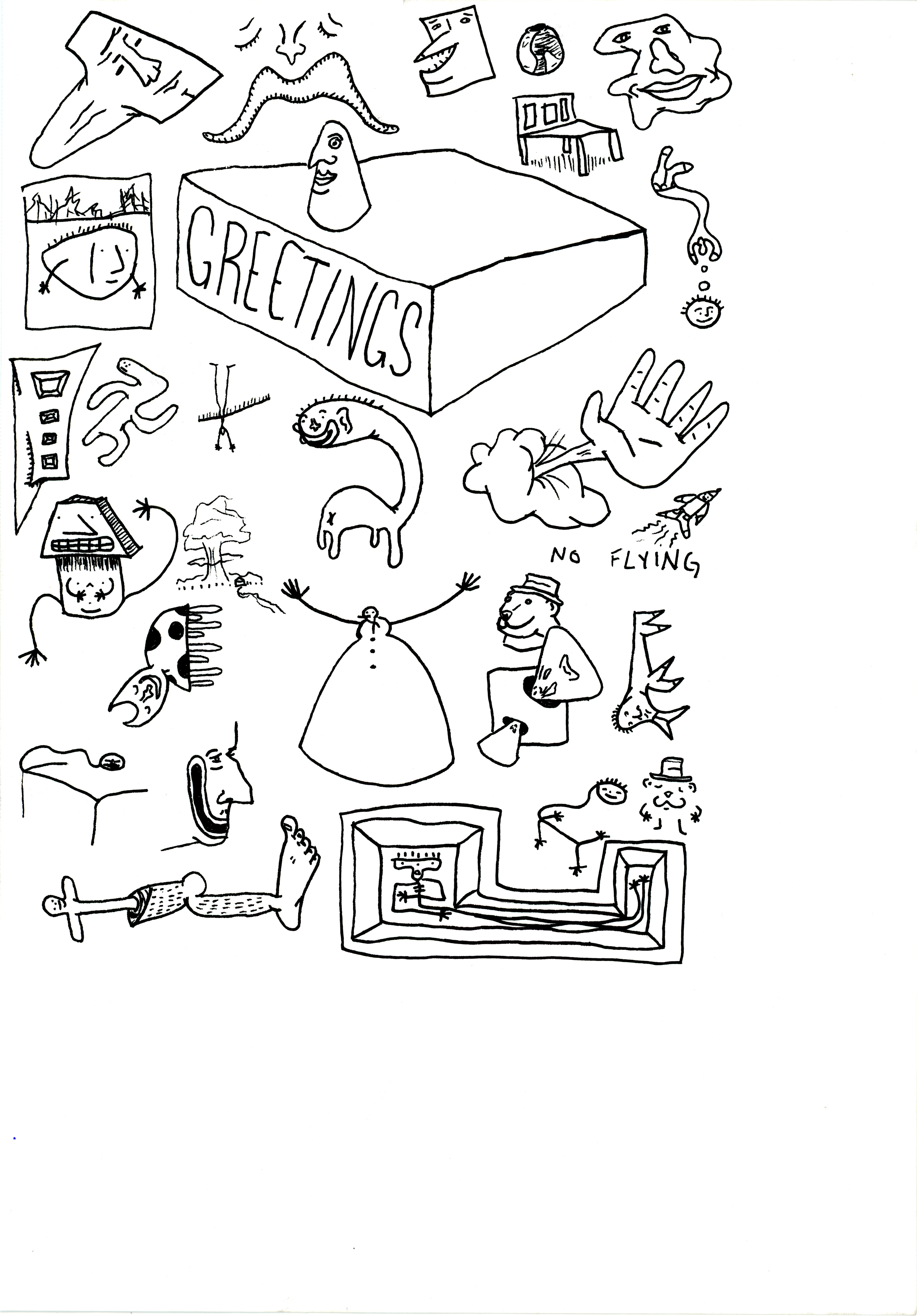 Mind Glyph, ink on paper, 2023