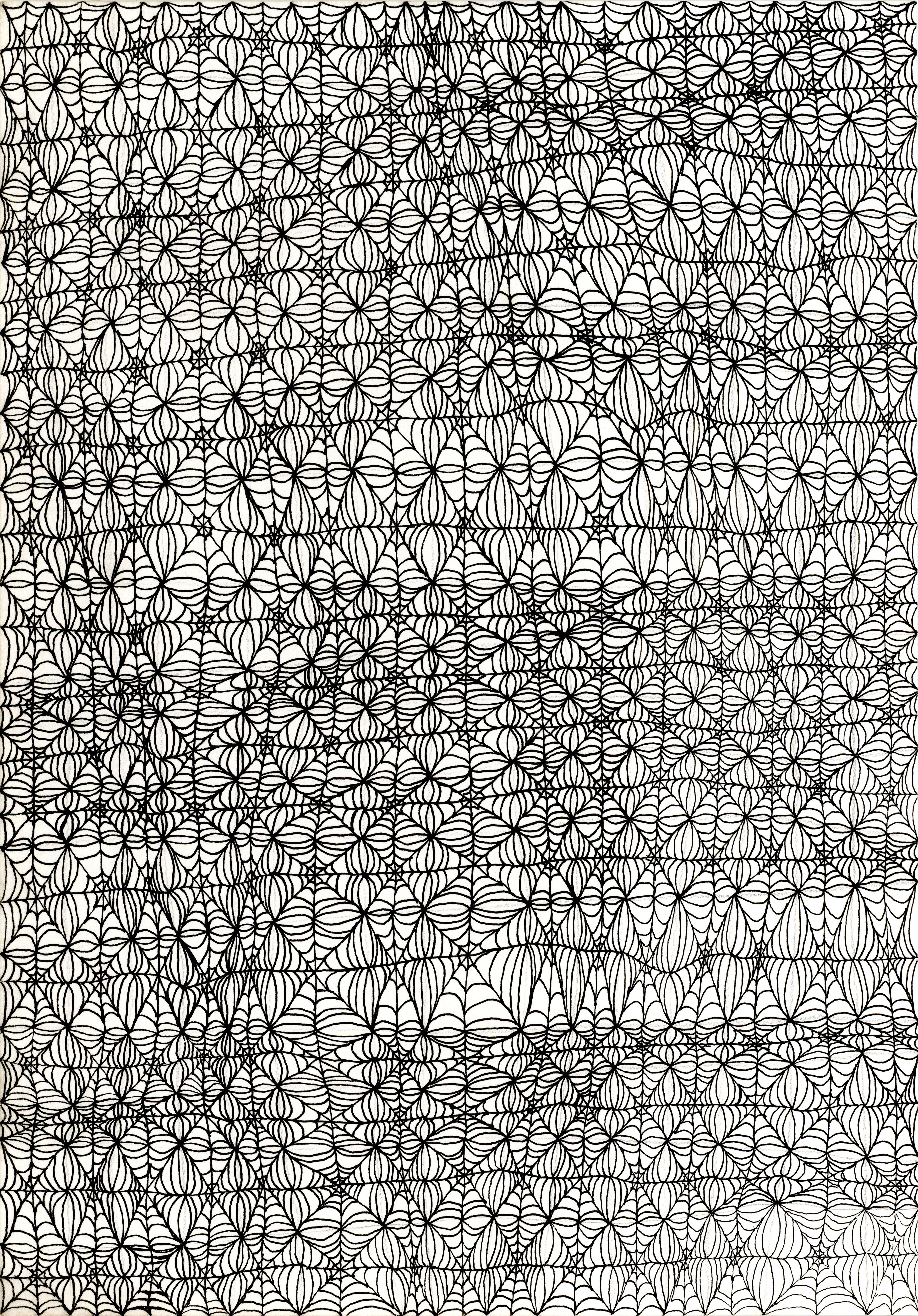 Gossamer, ink on paper, 2023