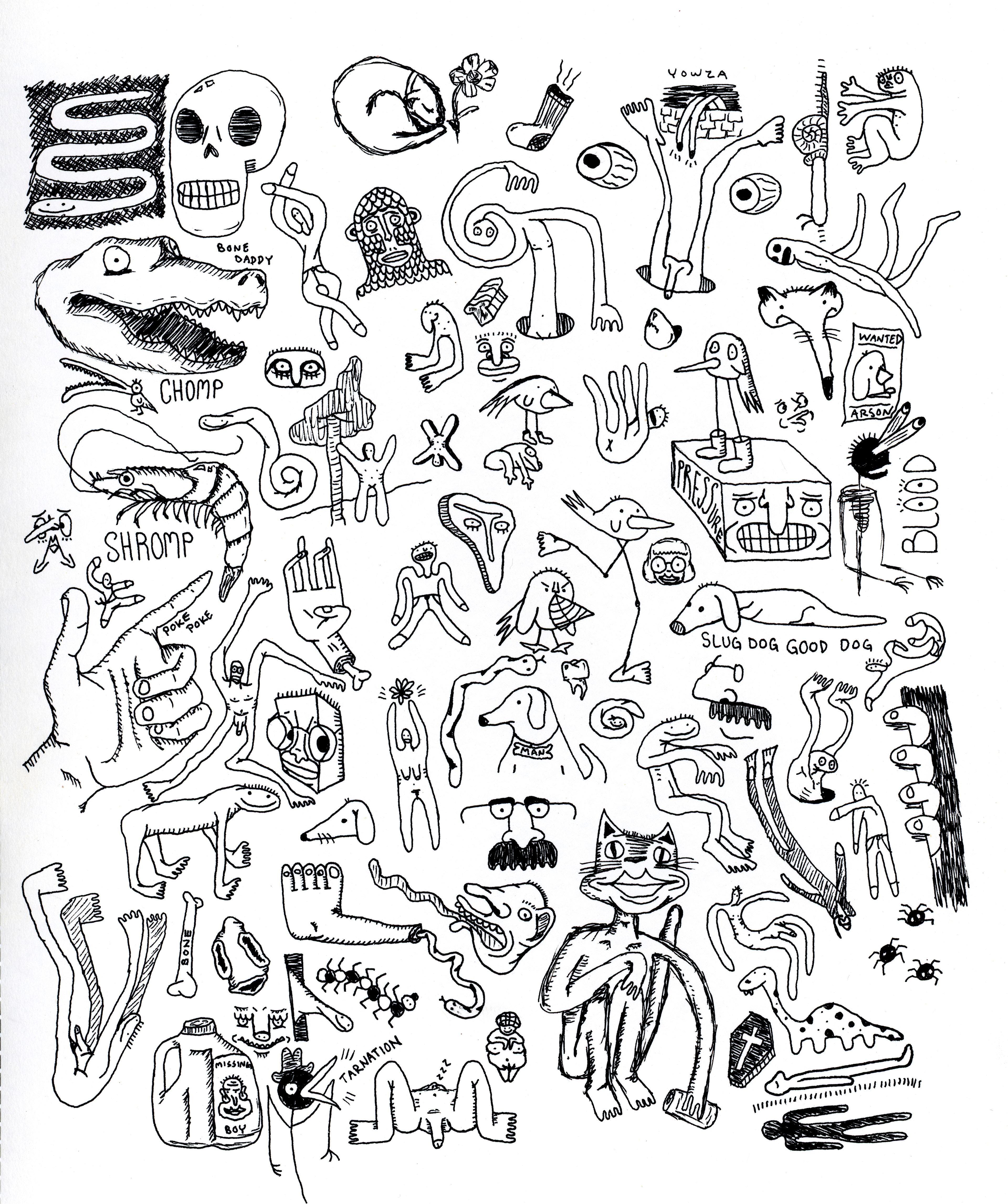 Mind Glyph, ink on paper, 2021