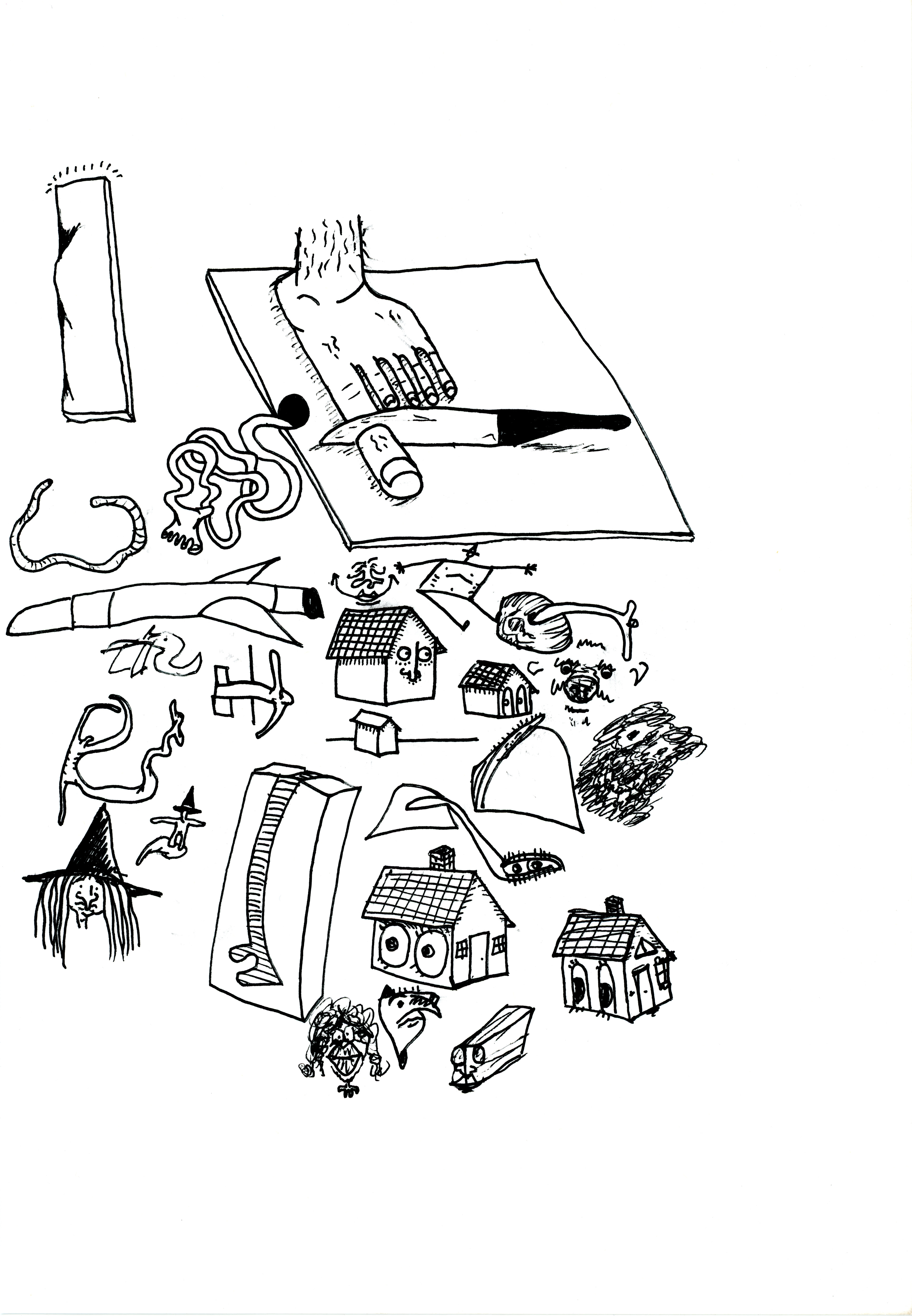 Mind Glyph, ink on paper, 2023