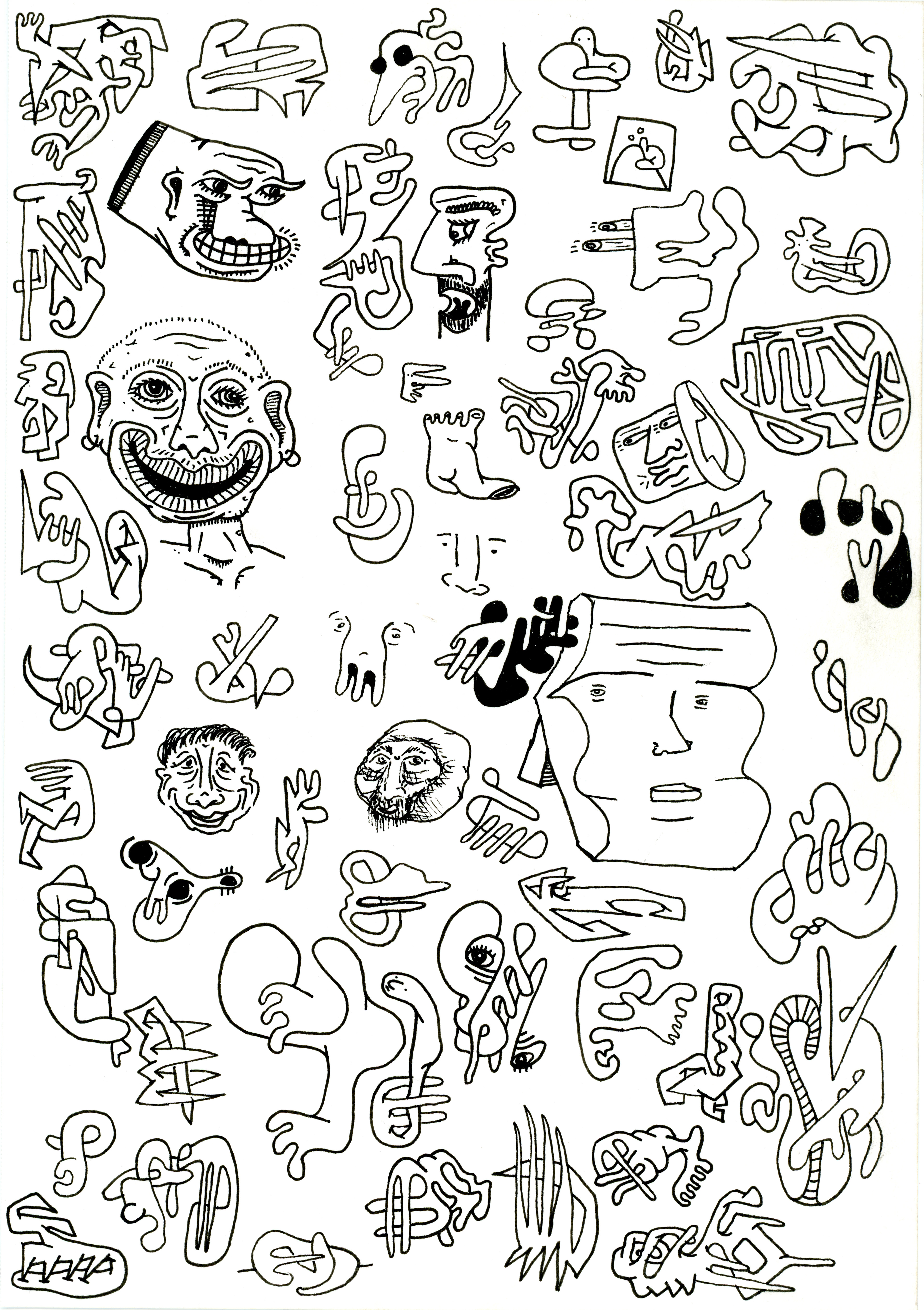 Mind Glyph, ink on paper, 2022